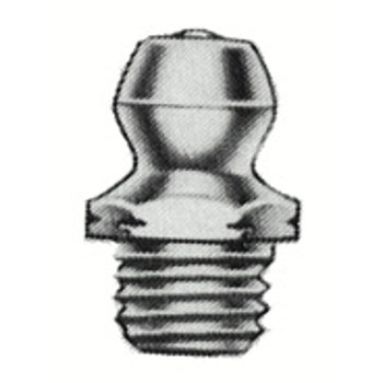 Alemite Non-Corrosive Fittings, Straight, 17/32 in L, Male/Male, 1/4 in (SAE) (1 EA / EA)