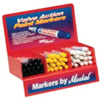 Markal Valve Action Paint Marker Counter Displays, Yellow (1 DSP / DSP)