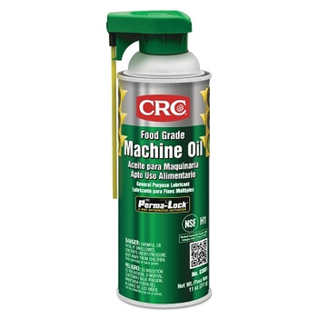 CRC Food Grade Machine Oil, 16 oz Aerosol Can with Perma-Lock 2-Way Integrated Actuator, 11 wt oz (12 CAN / CS)