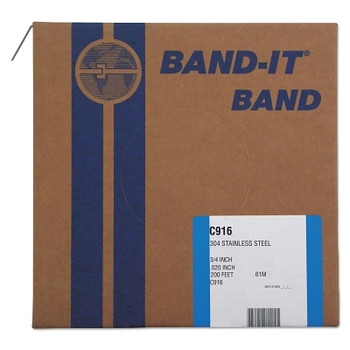 Band-It 304/Straps, 3/4 in, 200 ft, 0.02 in, Stainless Steel (1 RL / RL) Band-It 304/Straps, 3/4 in, 200 ft, 0.02 in, Stainless Steel (1 RL / RL)
