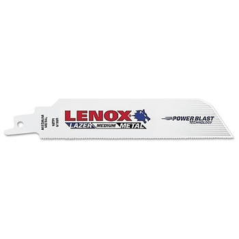 Lenox LAZER Bi-Metal Reciprocating Saw Blade, 6 in L x 1 in W x 0.035 in Thick, 18 TPI, 5 EA/PKG (5 EA / PK)