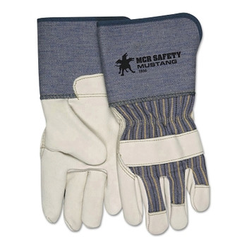 MCR Safety Premium Grain-Leather Palm Gloves, Medium, Grain Cowhide (72 PR / CA)