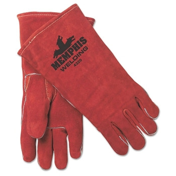 MCR Safety Premium Shoulder Leather Welders Gloves, Shoulder Cow Leather, XL, Russet (12 PR / DZ)