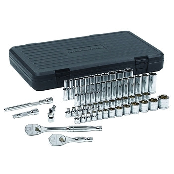 GEARWRENCH 57 Piece 3/8 in Drive SAE/Metric Socket Set, 6 Point (1 EA / EA)
