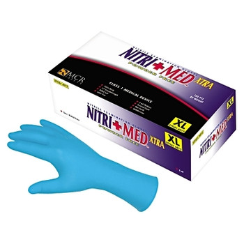 MCR Safety NitriMed Disposable Gloves, Powder Free, Textured, 6 mil, Large, Blue (100 EA / BOX)