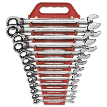 GEARWRENCH 13 Pc Reversible Combination Ratcheting Wrench Sets, 12 Point, SAE (1 ST / ST) GEARWRENCH 13 Pc Reversible Combination Ratcheting Wrench Sets, 12 Point, SAE (1 ST / ST)