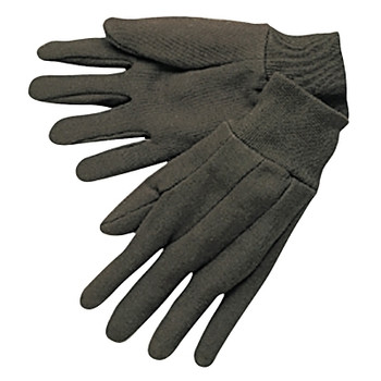 MCR Safety Cotton Jersey Gloves, Large, Brown (12 PR / DOZ)