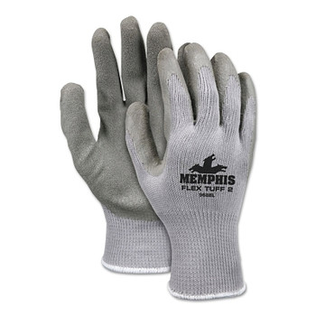 MCR Safety Flex Tuff-II Latex Coated Gloves, X-Large, Gray (12 PR / DZ)