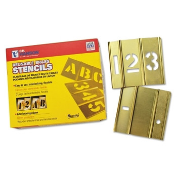 C.H. Hanson 15 Piece Single Number Sets, Brass, 3 in (1 ST / ST)