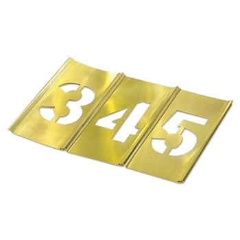 C.H. Hanson Brass Stencil Gothic Style Number Sets, Brass, 10 in (1 SET / SET) C.H. Hanson Brass Stencil Gothic Style Number Sets, Brass, 10 in (1 SET / SET)