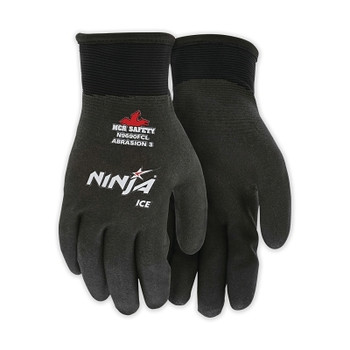 MCR Safety Ninja Ice HPT Fully Coated Insulated Work Gloves, Medium, Black (1 PR / PR)