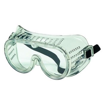 MCR Safety Protective Goggles, Clear/Clear, PVC, Impact Resistant, Elastic Strap (1 EA / EA)