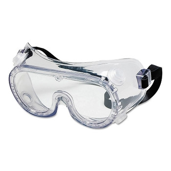 MCR Safety Protective Goggles, Clear/Clear, PVC, Antifog, Chemical Resistant, Indirect Vent (1 EA / EA)