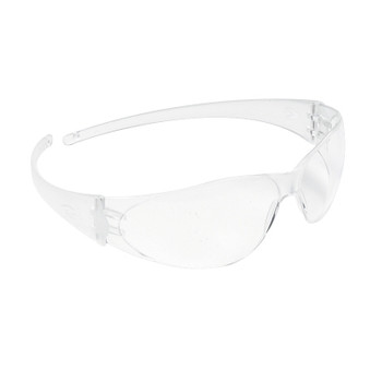 MCR Safety Checkmate Safety Glasses, Clear Lens, Polycarbonate, Anti-Scratch, Clear Frame (1 EA / EA)