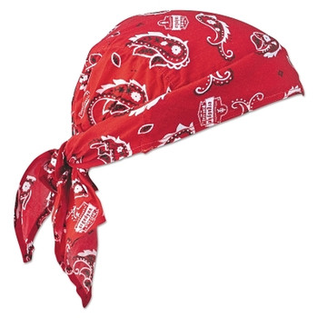 Ergodyne Chill-Its 6710CT Evaporative Cooling Triangle Hats w/ Cooling Towel, Red Western (6 EA / CA)