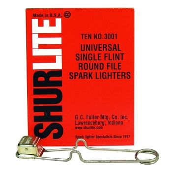 GC Fuller Shurlite Spark Lighter, Universal Single-Flint Round Lighter (10 EA / BX)