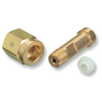 Western Enterprises Regulator Inlet Nuts, Carbon Dioxide (CO2), Brass, CGA-320, Hand-Tight (1 EA / EA)