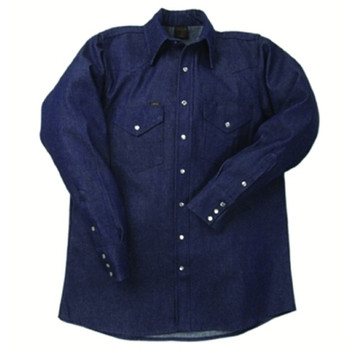 LAPCO 1000 Blue Denim Shirts, Denim, 19 Long (1 EA / EA)