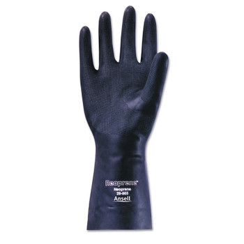 Ansell Neoprene Gloves, 11, Black (12 PR / DZ)