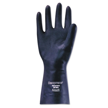 Ansell Neoprene Gloves, 9, Black (12 PR / DZ)