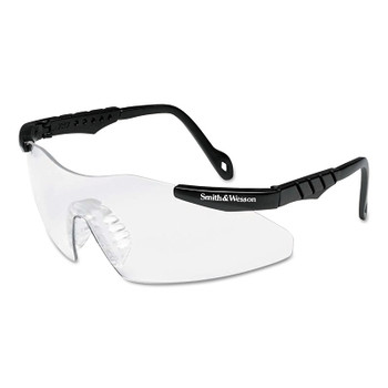 Smith & Wesson Magnum 3G Safety Glasses, Clear Polycarbonate Lens, Uncoated, Black, Nylon, Small (1 EA / EA)