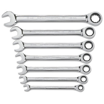 GEARWRENCH 7 Piece Combination Ratcheting Wrench Sets, Metric (1 SET / SET)