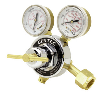 Gentec Single Stage Regulators, Carbon Dioxide, CGA 320, 4,000 psi inlet (1 EA/PK)