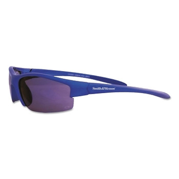Smith & Wesson Equalizer Safety Glasses, Blue Mirror Polycarbonate Lens, Uncoated, Blue, Nylon (1 EA / EA)