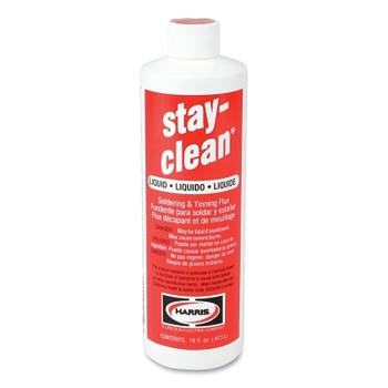 Harris Product Group Stay-Clean Liquid Soldering Flux, Bottle, 16 oz (1 EA / EA) Harris Product Group Stay-Clean Liquid Soldering Flux, Bottle, 16 oz (1 EA / EA)