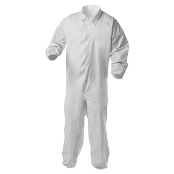 Kimberly-Clark Professional KleenGuard A35 Economy Liquid & Particle Protection Coveralls, Zipper Front/Elastic Wrists/Ankles, White, 2XL (1 CA  / CA )