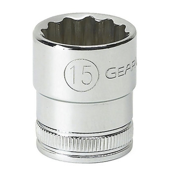 Apex 3/8 in Drive 6 and 12 Point Metric Standard Length Sockets, 17 mm, 12 Pts (1 EA / EA)
