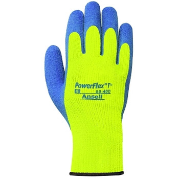 Ansell PowerFlex Natural Rubber Gloves, 9, (12 PR / PK)