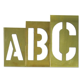 C.H. Hanson Brass Stencil Gothic Style Letter Sets, Brass, 12 in (1 SET / SET)