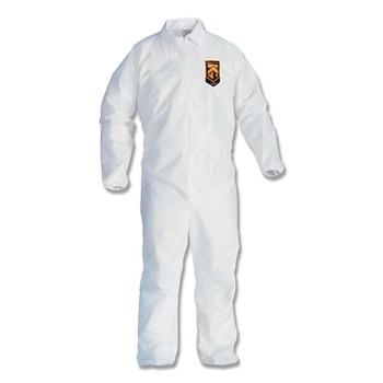 Kimberly-Clark Professional KleenGuard A20 Breathable Particle Protection Coverall, White, Medium, ZF, EBWA (24 EA / CA)