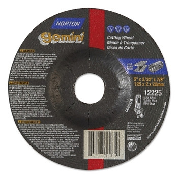 Norton Gemini RightCut Depressed Center Cut-Off Wheel 5" (25 EA / PK)