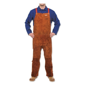 Best Welds Leather Split Leg Bib Apron, 24 in W x 42 in L, Side Split Cowhide, Lava Brown (1 EA / EA) Best Welds Leather Split Leg Bib Apron, 24 in W x 42 in L, Side Split Cowhide, Lava Brown (1 EA / EA)