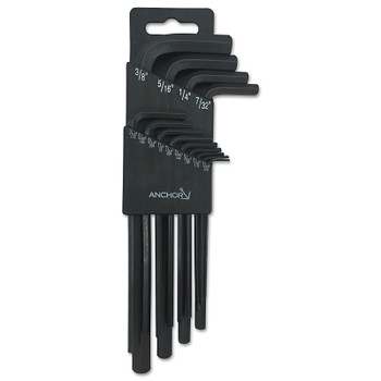 Anchor Brand Hex Key Sets with Holders, 13 per set, SAE (6 ST / BX)