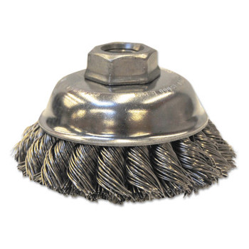 Anchor Brand Knot-Style Cup Brushes, 3 1/2 in Dia., 0.023 in Stainless Steel Wire (1 EA / EA)