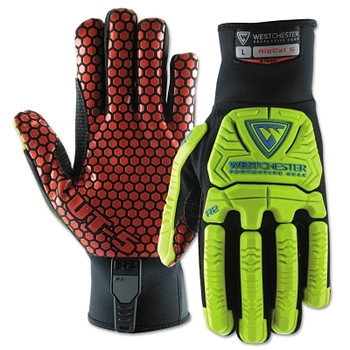 West Chester R2 Rigger Gloves, Black/Red/Yellow, Large (6 PR / BX)