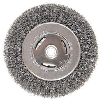 Anchor Brand Light Duty Crimped Wheel Brushes, 6 D x 7/8 W, 0.014 Carbon Steel, 5/8 in - 1/2 in (1 EA / EA)