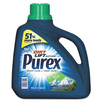 Purex Concentrate Liquid Laundry Detergent, Mountain Breeze, 150 oz Bottle (4 EA / CT)