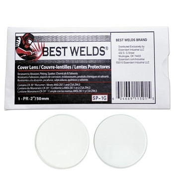 Best Welds Cover Lens, 50 mm, 50% CR-39 Plastic (100 EA / BX)