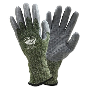 West Chester IRONCAT 6100 Coated Welding Gloves, FR Silicone, X-Large, Gray/Green (12 PR / DZ)