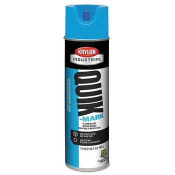 Krylon Quik-Mark Fluorescent Inverted Marking Paint,17oz, Caution Blue (12 CN / CA)