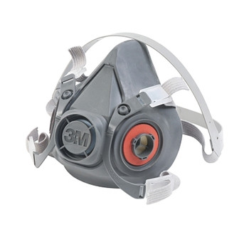 3M Personal Safety Division Half Facepiece Respirator 6000 Series, Large, Resist Gases, Vapors, Particulates, Adjustable Strap, TPE (1 EA / EA)