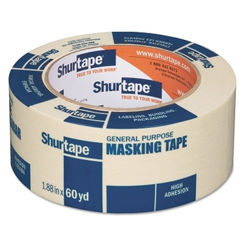 Shurtape CP 105 General Purpose Masking Tapes, 1.88 in x 55 m, 24 per Case (24 RL / CA)