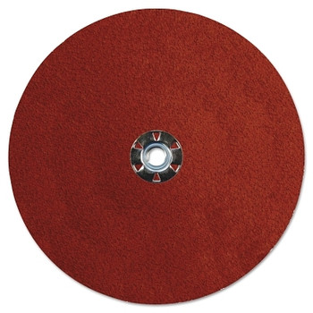 Weiler Tiger Ceramic Resin Fiber Discs, 9 in Dia, 5/8 Arbor, 24 Grit, Ceramic (25 EA / BX)