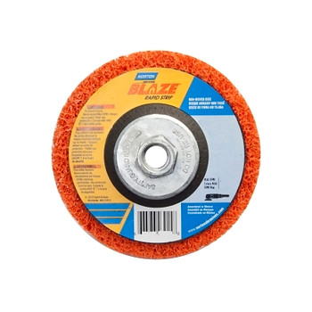 Norton Bear-Tex Blaze Rapid Non-Woven Depressed Center Discs, 7 in x 5/8 in - 11, 8000 RPM (10 EA / BX)