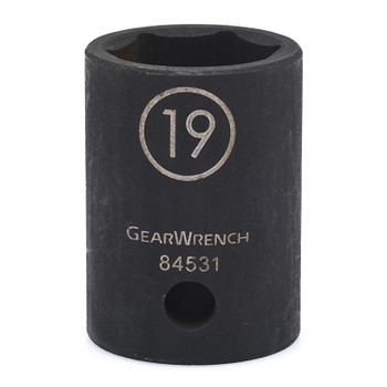 GEARWRENCH 6 Point Standard Impact Metric Sockets, 1/2 in Dr, 25 mm Opening (1 EA / EA)