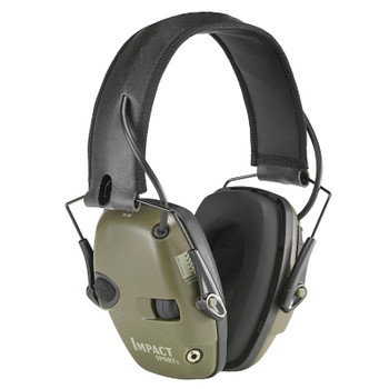 Howard Leight by Honeywell Impact Sport Earmuff, 22 dB NRR, Black/Hunter Green, Over-the-Head (1 EA / EA)